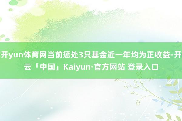 开yun体育网当前惩处3只基金近一年均为正收益-开云「中国」Kaiyun·官方网站 登录入口