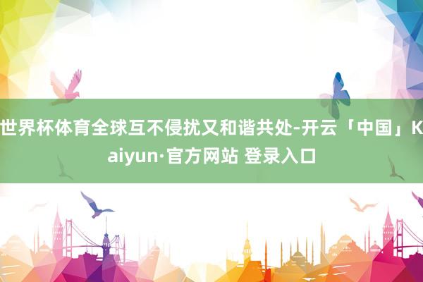 世界杯体育全球互不侵扰又和谐共处-开云「中国」Kaiyun·官方网站 登录入口