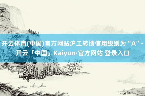 开云体育(中国)官方网站沪工转债信用级别为“A”-开云「中国」Kaiyun·官方网站 登录入口
