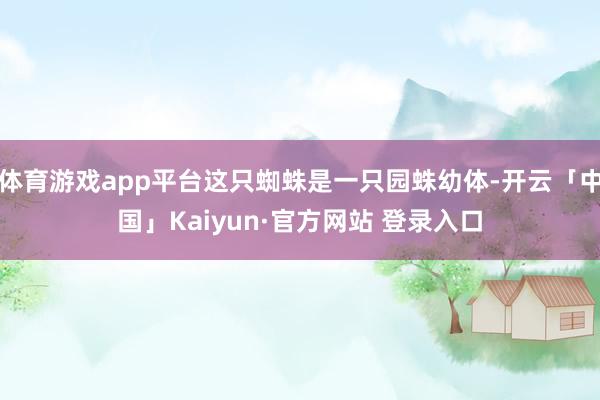 体育游戏app平台这只蜘蛛是一只园蛛幼体-开云「中国」Kaiyun·官方网站 登录入口