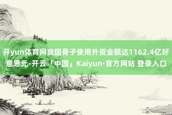 开yun体育网我国骨子使用外资金额达1162.4亿好意思元-开云「中国」Kaiyun·官方网站 登录入口
