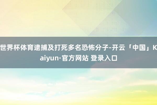 世界杯体育逮捕及打死多名恐怖分子-开云「中国」Kaiyun·官方网站 登录入口