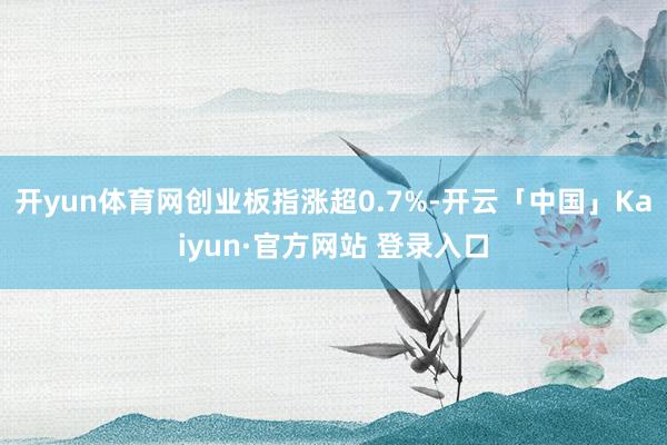 开yun体育网创业板指涨超0.7%-开云「中国」Kaiyun·官方网站 登录入口